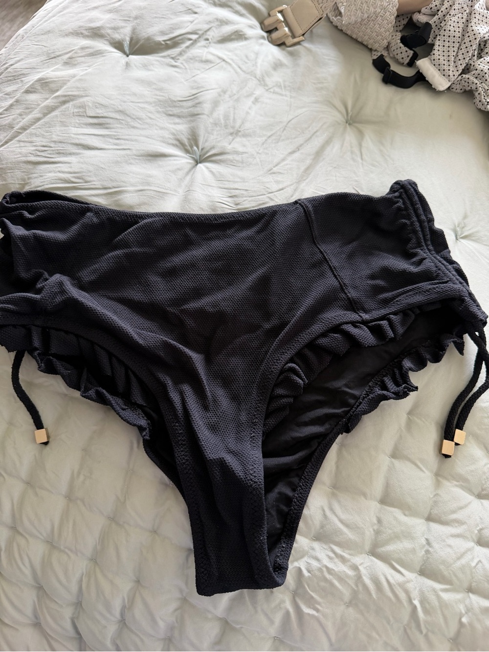 Zingara Black Swim Bottoms with Adjustable Sides
